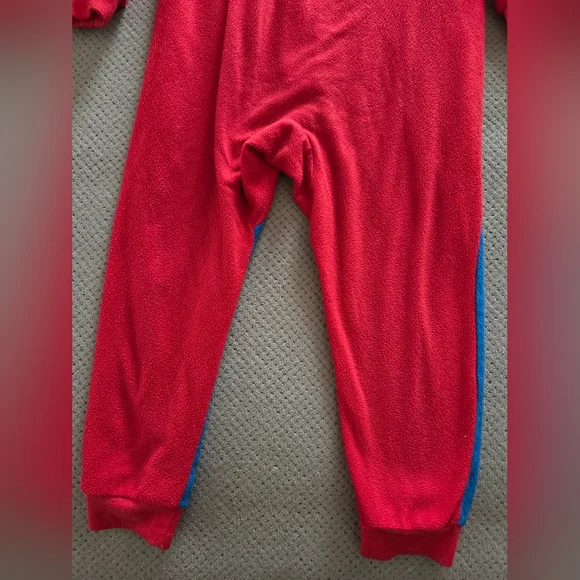 Super Mario youth XS 4/5 one piece zip up onesie hooded sleepwear pj costume - Picture 8 of 10